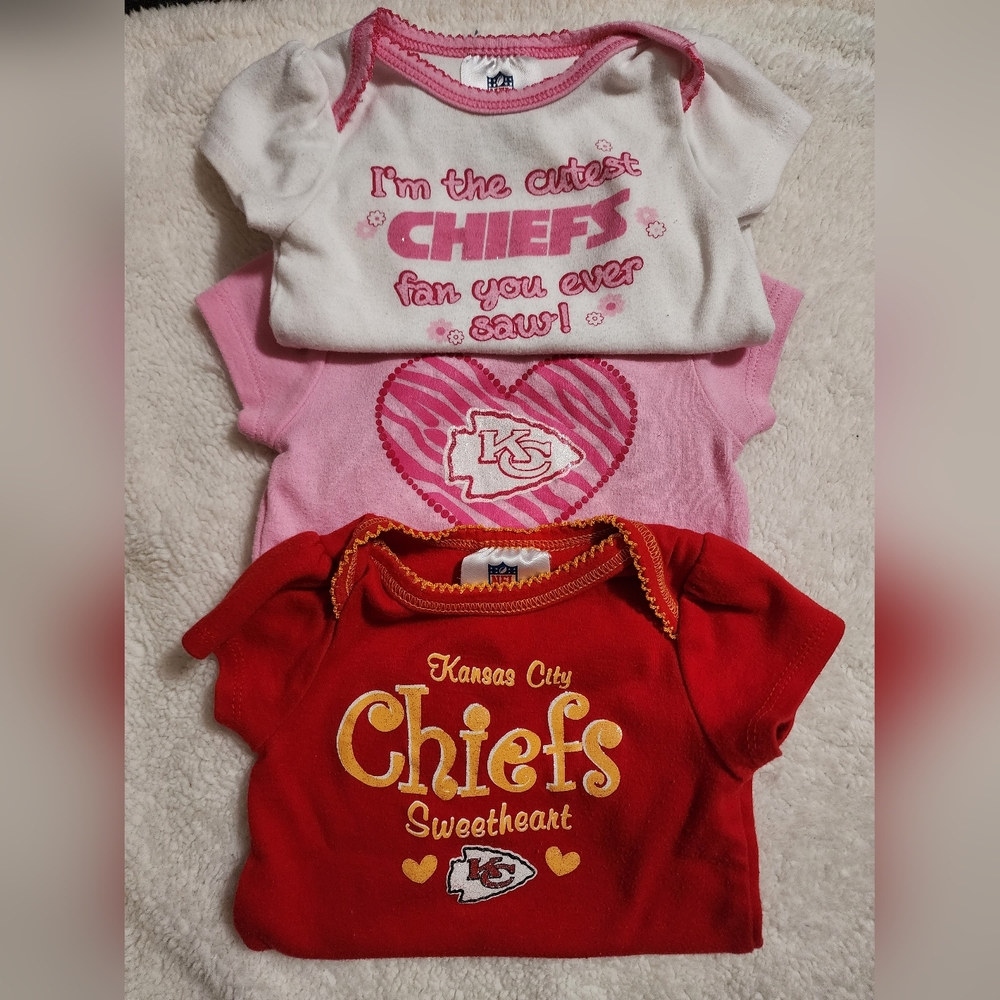 Kansas City Chiefs Babygirl Onesies